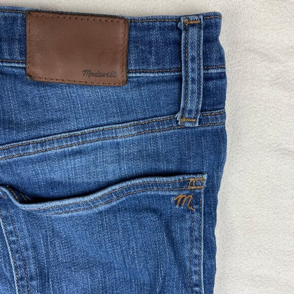 Madewell Tall 10" High-Rise Roadtripper Jeans in Waterford Wash Size T28 Raw Hem - Picture 10 of 16